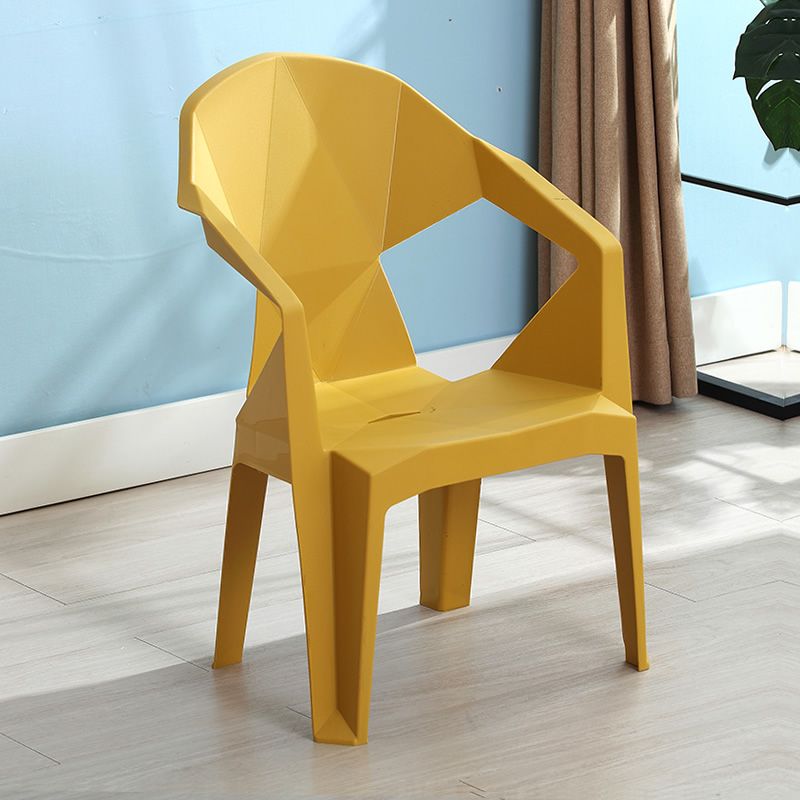Nordic Style Plastic Dining Armchair Open Back Dining Side Chair for Restaurant Clearhalo ' kitchen&dining_furn' 'Dining Chairs' 'Dining Tables & Seating' 'dining_chair' 'furn' 'furn_dining_chair' 'Furniture' 'furniture_dining_chair' 'Kitchen & Dining Furniture' 'kitchen' 1200x1200_a8d9b2e2-596b-4dbc-a213-35cd463aac4e