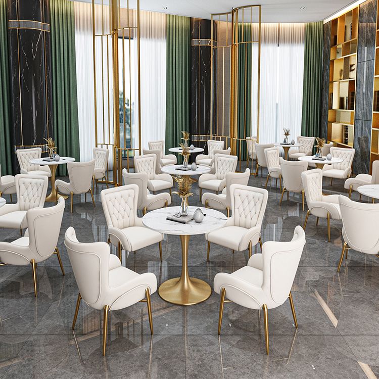 Round Shape Modern Dining Table White Sintered Stone Fixed Table with Tulip Base Clearhalo ' dining_table' 'Dining Tables & Seating' 'Dining Tables' 'furn' 'furn_dining_table' 'Furniture' 'furniture_dining_table' 'Kitchen & Dining Furniture' 'kitchen&dining_furn' 'kitchen' 'kitchen_dining_table' 1200x1200_a8d9f8b7-b708-4750-9a86-dcac94efb3b5