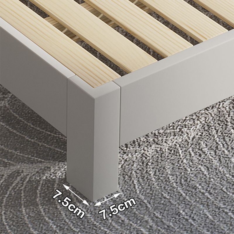 Modern White Platform Bed Solid Wood Platform Bed Frame with Headboard Clearhalo 'Bedroom Furniture' 'Beds' 'furn' 'furn_beds' 'Furniture' 1200x1200_a8db7c45-5164-481c-ba9a-2772e3b78951