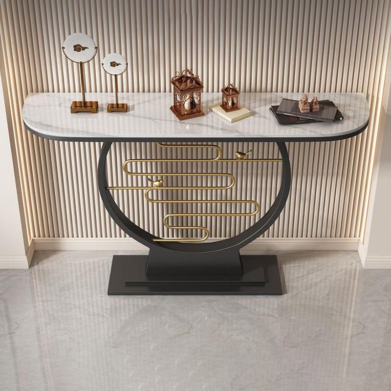 Tavolo console contemporanea a forma di luna