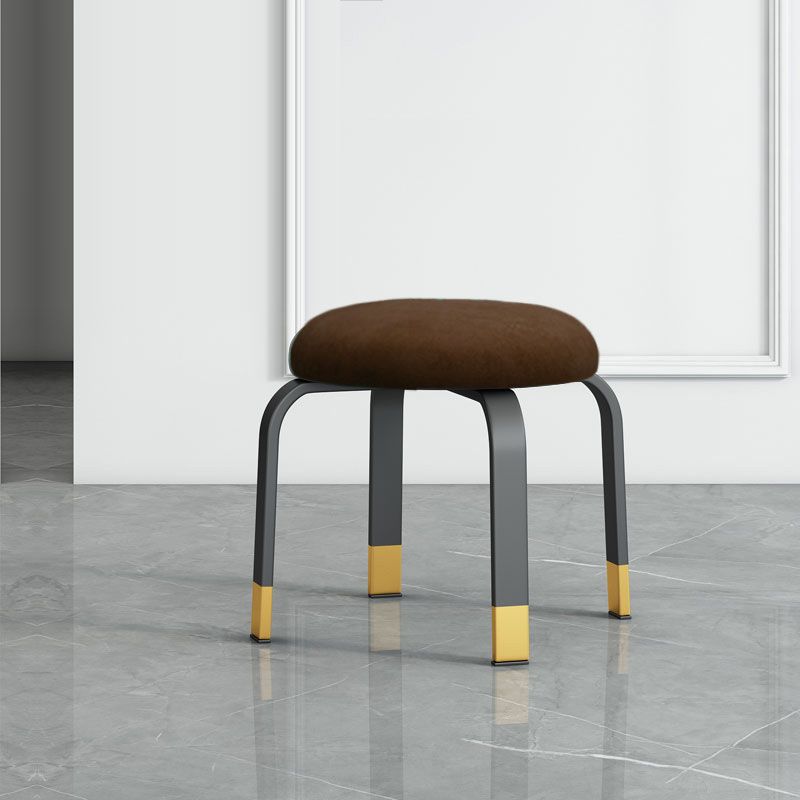 Black Modern Standard Pure Color Water Resistant Round Indoor Standard Clearhalo 'furn' 'furn_ottomans_poufs' 'Furniture' 'Living Room Furniture' 'Ottomans & Poufs' 'ottomans_poufs' 1200x1200_a8e203b6-2b0c-44fa-a40d-e62ea3f93747