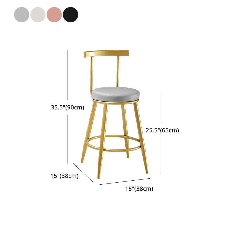 Nordic Style Upholstered Fabric Stools Armless Round Barstools for Home Clearhalo 'Bar Furniture' 'Bar Stools' 'bar_stools' 'furn' 'furn_bar_stools' 'Furniture' 'furniture_bar_stools' 'Kitchen & Dining Furniture' 1200x1200_a8e25c9e-a13e-4508-a5cf-a0d74d336207