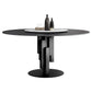 Contemporary Round Dining Table Sintered Stone Top Pedestal Table