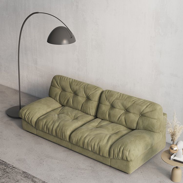 Contemporary Tufted Leather Sofa 41.34-In D Armless Living Room Sofa Clearhalo 'furn' 'furn_sofas' 'Furniture' 'Living Room Furniture' 'Sofa' 'sofas' 1200x1200_a8e36550-fa80-4695-9609-cd0792447aa3