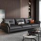Mid Century Faux Leather Sectional Flared Arm Sectional Set in Black Clearhalo 'furn' 'furn_sectionals' 'Furniture' 'Living Room Furniture' 'Sectionals' 1200x1200_a8e3c7e0-8de6-4549-bd8a-4edbad6659b0
