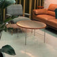 Modern Cross Legs Coffee Table Round Glass Top Coffee Cocktail Table for Living Room Clearhalo 'Coffee & Accent Tables' 'Coffee Tables' 'coffee_tables' 'furn' 'furn_coffee_tables' 'Furniture' 'Living Room Furniture' 1200x1200_a8e4411b-5929-4706-8435-7d0d766f1e3d