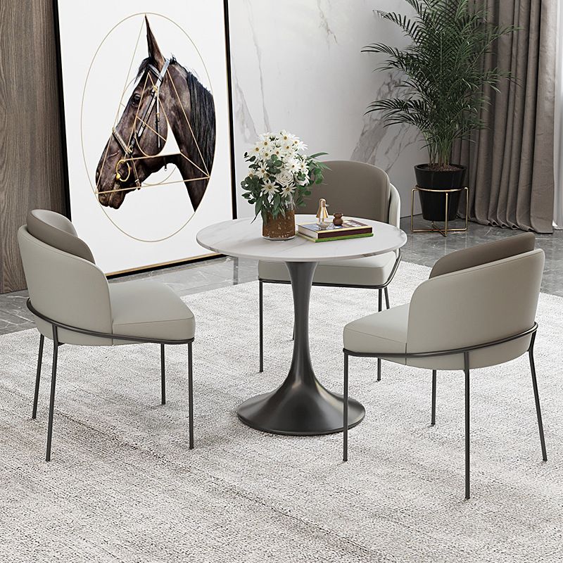 Contemporary 1/2/3/4/5 Pieces Dining Set Sintered Stone Dining Table for Kitchen Clearhalo 'Dining Room Sets' 'Dining Tables & Seating' 'dining_room_set' 'Furniture' 'furniture_dining_room_set' 'Kitchen & Dining Furniture' 'kitchen&dining_furn' 'kitchen' 1200x1200_a8e74431-d726-4b39-bc5a-7e203f517003