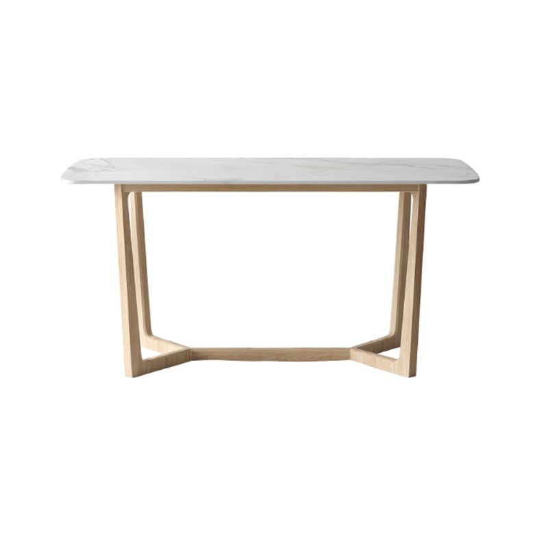 Contemporary Dining Table Set with Solid Wood Table and PU Leather Chairs Clearhalo 'Dining Room Sets' 'Dining Tables & Seating' 'dining_room_set' 'furn' 'furn_dining_room_set' 'Furniture' 'furniture_dining_room_set' 'Kitchen & Dining Furniture' 'kitchen&dining_furn' 'kitchen' 1200x1200_a8e89980-912b-449a-88dc-42aa8fc4d6f4