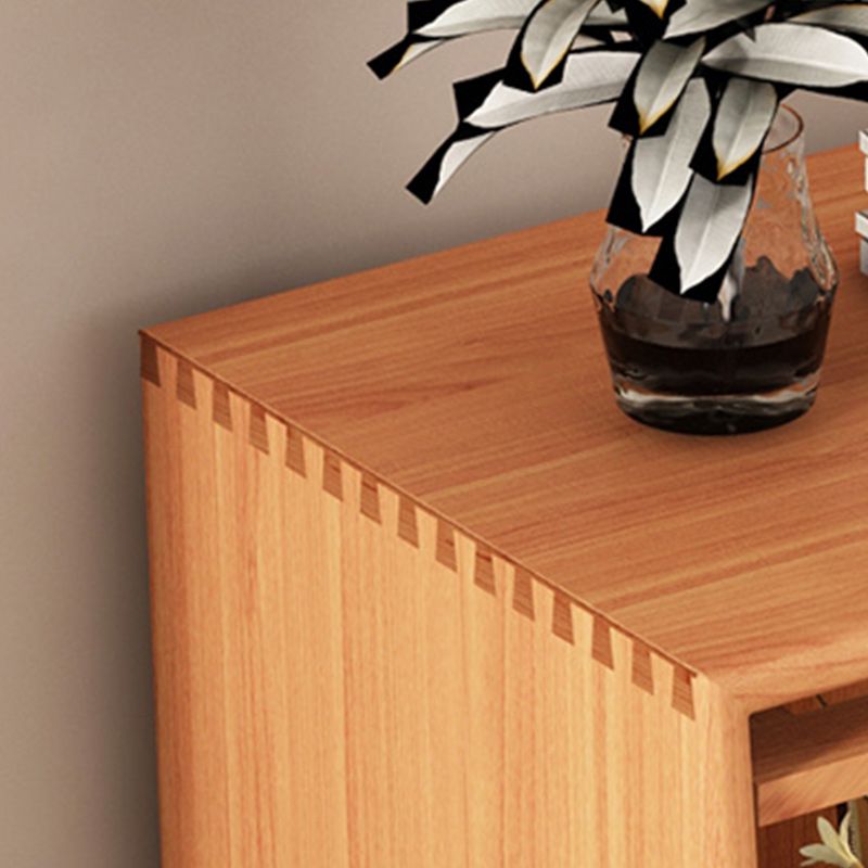 2 - Door and 1 - Drawer Pine Wood Chest 43.3" Tall Glass Paned Side Cabinet Clearhalo 'Cabinets & Chests' 'cabinets_chests' 'furn' 'furn_cabinets_chests' 'Furniture' 'Living Room Furniture' 1200x1200_a8e8d09a-af33-45f0-9da7-75867cd7927f