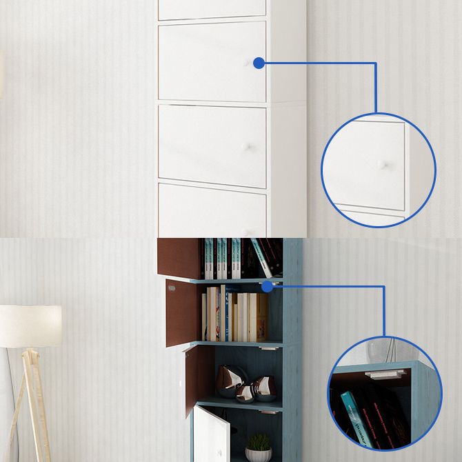 Contemporary Rectangle Accent Cabinet 9.44" Wide Wooden Storage Cabinet Clearhalo 'Cabinets & Chests' 'cabinets_chests' 'furn' 'furn_cabinets_chests' 'Furniture' 'Living Room Furniture' 1200x1200_a8e8d6b3-8453-4ea6-b885-a33e2a662f66