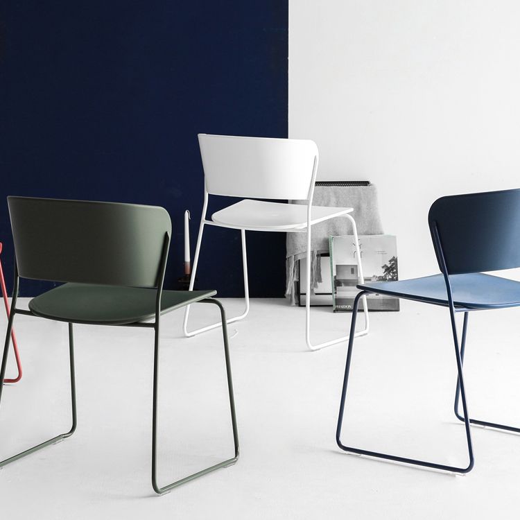 Indoor Dining Side Chairs Stackable Dining Armless Chairs with Metal Legs Clearhalo ' kitchen&dining_furn' 'Dining Chairs' 'Dining Tables & Seating' 'dining_chair' 'furn' 'furn_dining_chair' 'Furniture' 'furniture_dining_chair' 'Kitchen & Dining Furniture' 'kitchen' 1200x1200_a8e8f4a3-ffb5-432f-9b98-c08bd6984f69