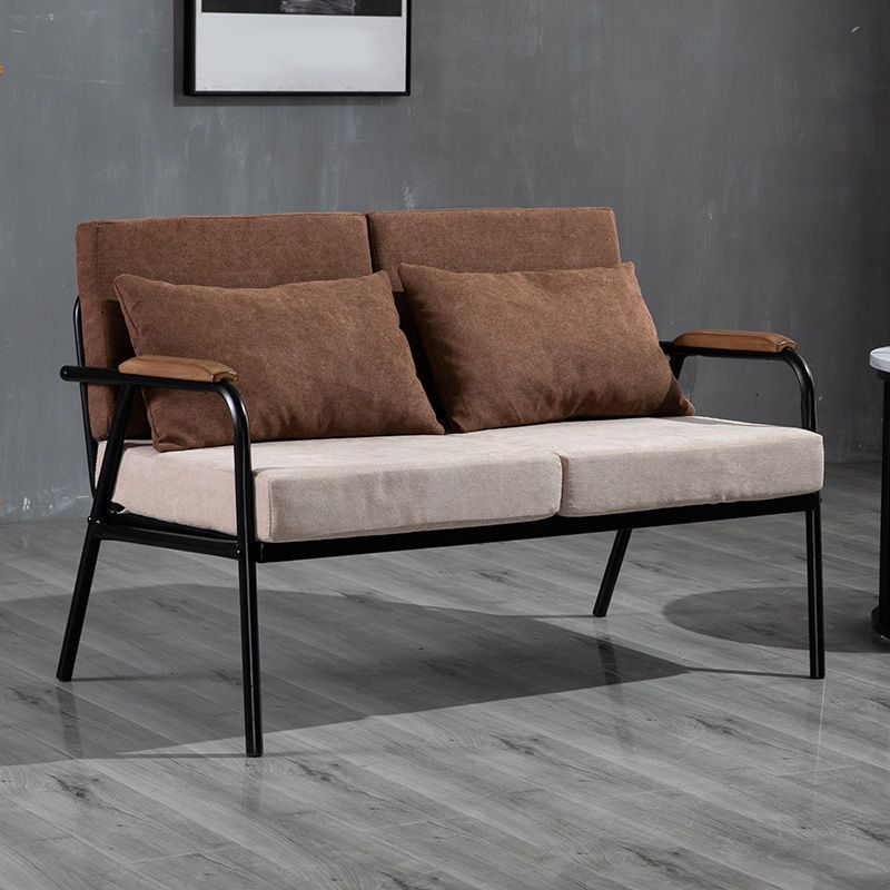 2-Sitzer-Sofa-Quadratarm 29,53 "hoch mit schwarzem Rahmen für Wohnzimmer