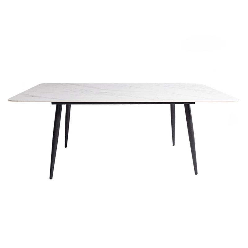 Rectangle Two-Color Dining Table Sintered Stone Table Industrial with 4 Legs Clearhalo ' dining_table' 'Dining Tables & Seating' 'Dining Tables' 'furn' 'furn_dining_table' 'Furniture' 'furniture_dining_table' 'Kitchen & Dining Furniture' 'kitchen&dining_furn' 'kitchen' 'kitchen_dining_table' 1200x1200_a8e9e447-8b29-4a72-8390-8b75c4081a3a