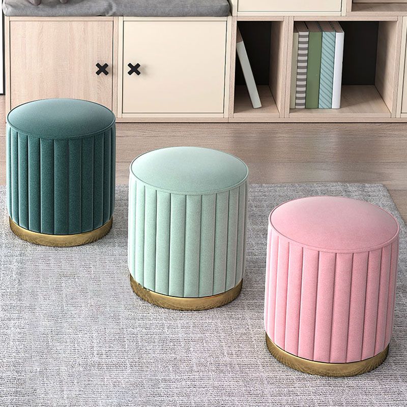 Gorgeous Round Pouf Solid Color Stain Resistant Pouf for Drawing Room Clearhalo 'furn' 'furn_ottomans_poufs' 'Furniture' 'Living Room Furniture' 'Ottomans & Poufs' 'ottomans_poufs' 1200x1200_a8eac509-b214-4dfe-ae7b-b14707c73be3
