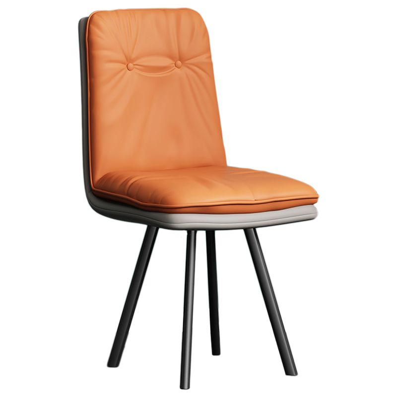 Sedie da pranzo moderne senza braccio in pelle finta sedia da pranzo parsons