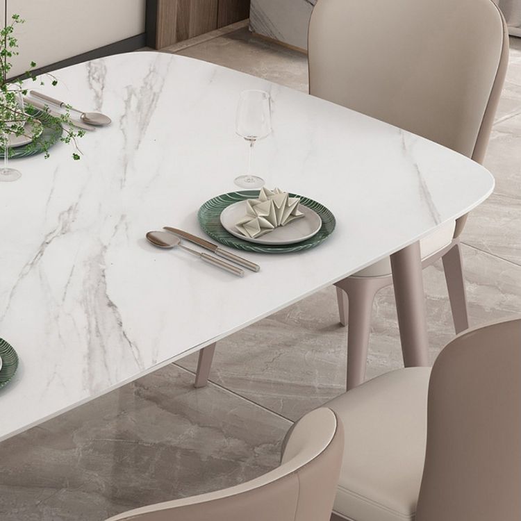 Juego de comedor moderno de piedra sinterizada, juego de comedor rectangular de 1/2/5/7 piezas