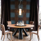 Round Shape 3 Legs Modern Dining Table Wood Color Fixed Table of Solid Wood Clearhalo ' dining_table' 'Dining Tables & Seating' 'Dining Tables' 'Furniture' 'furniture_dining_table' 'Kitchen & Dining Furniture' 'kitchen&dining_furn' 'kitchen' 'kitchen_dining_table' 1200x1200_a8ef6527-d2dc-4a30-99ff-ba19f7384382