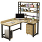Corner Manufactured Wood Writing Desk Modern H-Shape Base Desk with Shelf Clearhalo 'furn' 'furn_office_desk' 'Furniture' 'furniture_office_desk' 'Office Desks' 'Office Furniture' 'office_desk' 1200x1200_a8ef80da-8285-4e49-bfb5-1d9c9f51d9db