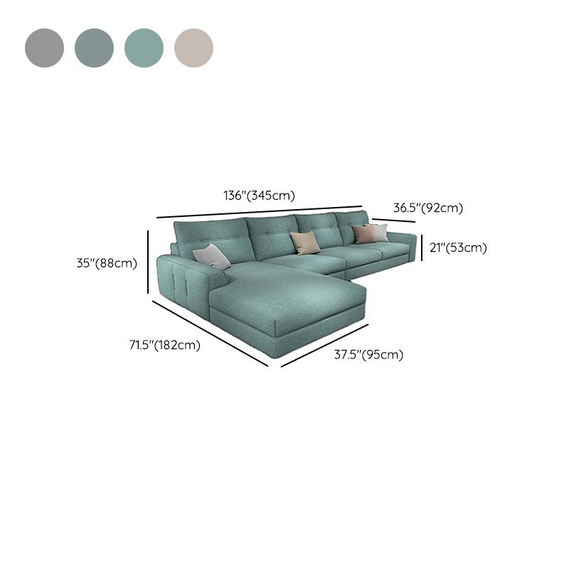 Trapuntato posteriore sezionale con cuscini di bolster sqaure sezionale