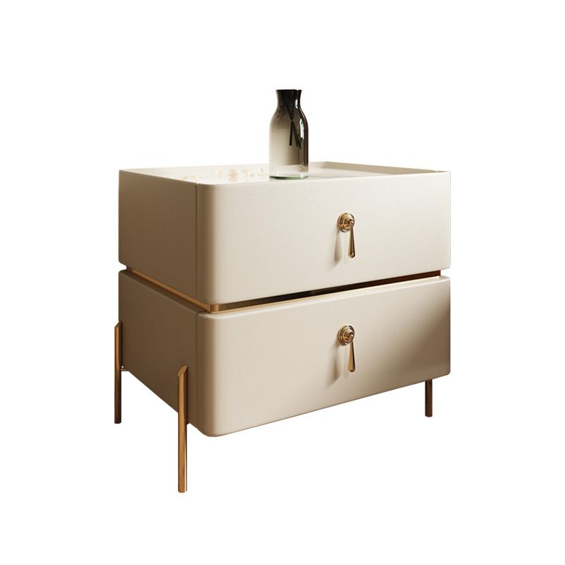 2-drawer Nightstand Contemporary Stone Night Table ,19.7" Tall Clearhalo 'Bedroom Furniture' 'furn' 'furn_night_stand' 'Furniture' 'night_stand' 'Nightstands' 1200x1200_a8f30ac2-3e47-4fef-a142-096433170030