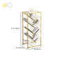 Metal Vertical Geometric Bookcase Contemporary Style Closed Back Shelf Clearhalo 'Bookcases' 'furn' 'furn_bookcases' 'Furniture' 'Office Furniture' 1200x1200_a8f32ebe-74f7-4ac8-86d6-4b129e27380b