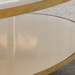 16.5 "H MODERNE 4 LEG STALEN BASE MARMBLE OVAL OVAL TOP SOFBEEKTAFEL