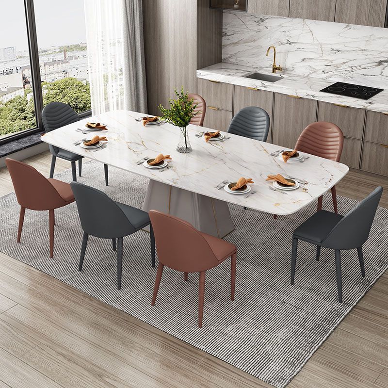 1/4/6/9 Pcs Dining Chairs Set White Rectangular Dining Set with Leather Chairs Clearhalo 'Dining Room Sets' 'Dining Tables & Seating' 'dining_room_set' 'furn' 'furn_dining_room_set' 'Furniture' 'furniture_dining_room_set' 'Kitchen & Dining Furniture' 'kitchen&dining_furn' 'kitchen' 1200x1200_a8f376ac-e667-4a3b-b462-51cf00db63be