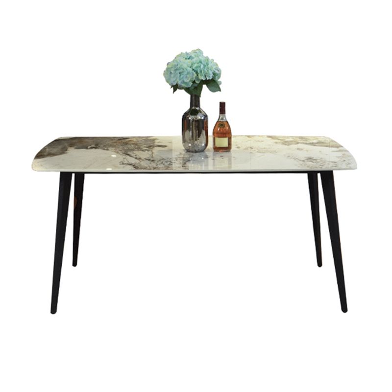 Ensemble de restauration en pierre contemporaine 1/2/5/7 pièces Table à manger avec des chaises arrière solides