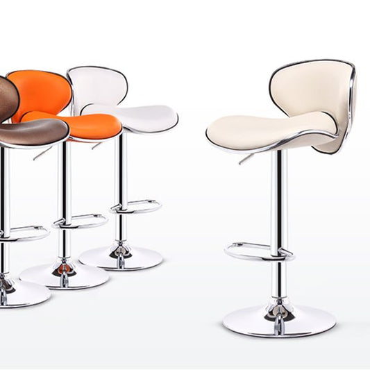 現代的なメタルスツールフェイクレザー布張りのカウンタースツール