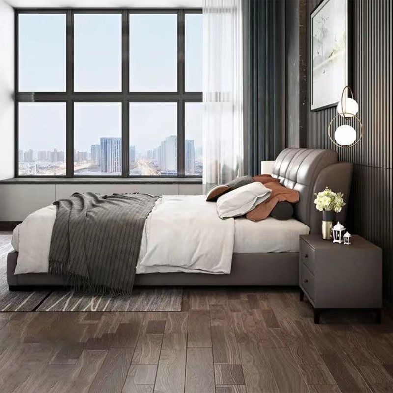 Glam Pine Wood Mattress Included with Headboard Rectangular Bed Frame Clearhalo 'Bedroom Furniture' 'Beds' 'furn' 'furn_beds' 'Furniture' 1200x1200_a8f51579-d670-409f-aee9-29ff2155973a