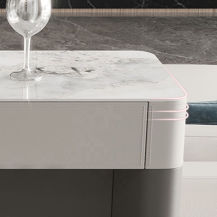 Modern Style Bistro Bar Table Rectangle Stone Top Bar Table for Living Room Clearhalo 'Bar Furniture' 'Bar Tables' 'bar_tables' 'furn' 'furn_bar_tables' 'Furniture' 'Kitchen & Dining Furniture' 1200x1200_a8f8387c-481e-4e24-a0eb-985e43c674fc