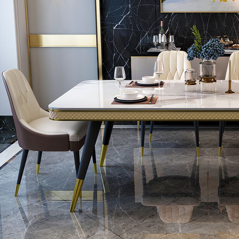 Sintered Stone Modern Rectangle Dining Table White Stone Top Table with 4 Legs Clearhalo ' dining_table' 'Dining Tables & Seating' 'Dining Tables' 'furn' 'furn_dining_table' 'Furniture' 'furniture_dining_table' 'Kitchen & Dining Furniture' 'kitchen&dining_furn' 'kitchen' 'kitchen_dining_table' 1200x1200_a8f887bd-392f-426b-8a77-2abfe2f2839f