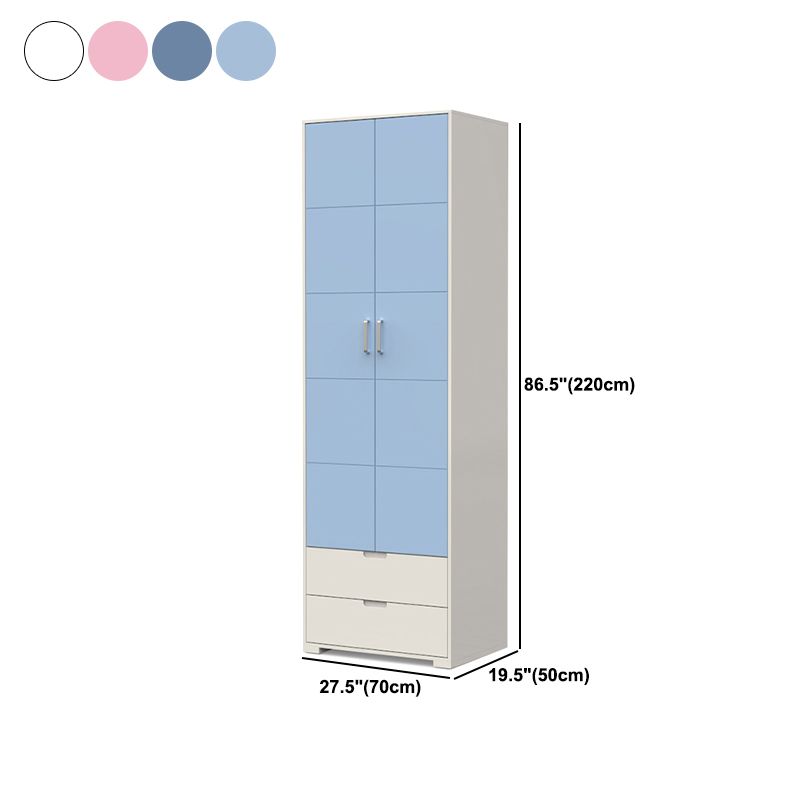 Eigentijdse garderobe houten slaapkamer garderobe kast met 2 laden