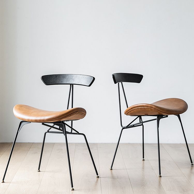 Industrial Upholstered Home Side Chair Matte Finish Open Back Dining Chairs Clearhalo ' kitchen&dining_furn' 'Dining Chairs' 'Dining Tables & Seating' 'dining_chair' 'furn' 'furn_dining_chair' 'Furniture' 'furniture_dining_chair' 'Kitchen & Dining Furniture' 'kitchen' 1200x1200_a8f928ee-4dcc-4613-a3be-a42348a9aee8