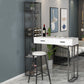 2-Drawer Modern Steel Bar Dining Table White Stone Top Indoor Bistro Table with Wine Rack Clearhalo 'Bar Furniture' 'Bar Tables' 'bar_tables' 'furn' 'furn_bar_tables' 'Furniture' 'furniture_bar_tables' 'Kitchen & Dining Furniture' 1200x1200_a8fa1b08-4ae1-4715-a242-0d174add4649