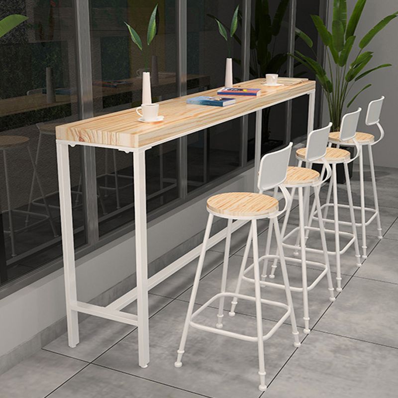Contemporary Rectangular Bar Set 1/2/4 Pcs Solid Wood Counter and Bar Stools Clearhalo 'Bar Furniture' 'furn' 'furn_home_bar_bar_sets' 'Furniture' 'Home Bars & Bar Sets' 'home_bar_bar_sets' 'Kitchen & Dining Furniture' 1200x1200_a8fa58ae-8111-46d3-9539-8706779f25c5