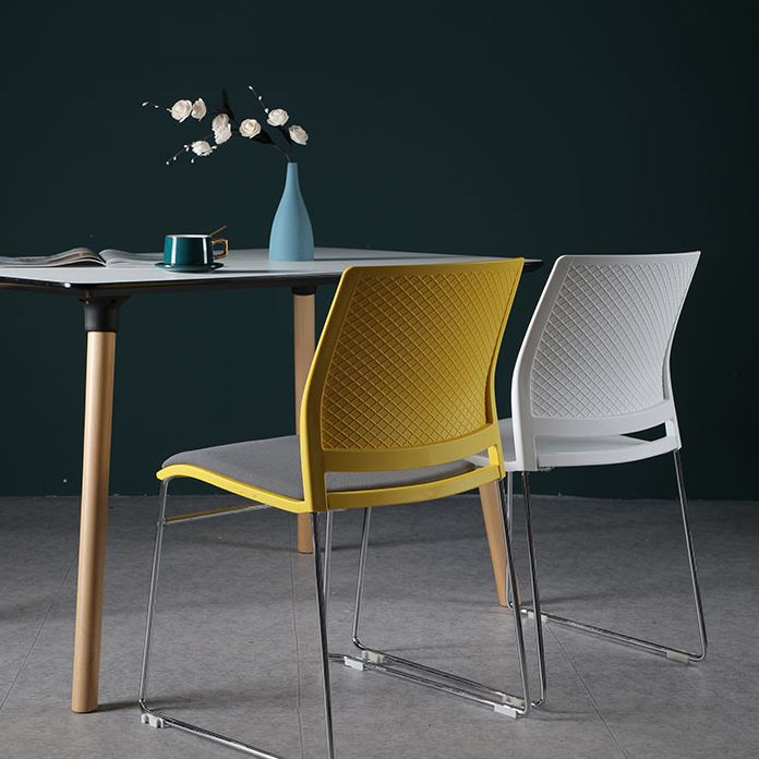 Modern Style Task Chair Plastic Armless Office Chair with Metal Legs Clearhalo 'furn' 'furn_office_chair' 'Furniture' 'furniture_office_chair' 'Office Chairs' 'Office Furniture' 'office_chair' 1200x1200_a8fa6d4d-9114-49a8-9819-58b886ad9732