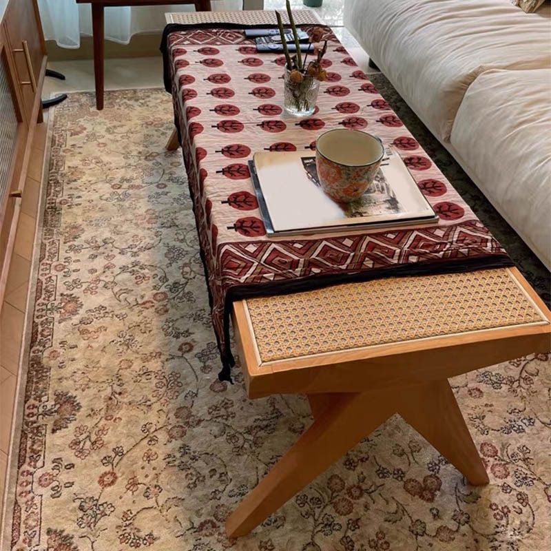 Entrada de rectángulo de asiento tropical y banco de dormitorio, 16 "W