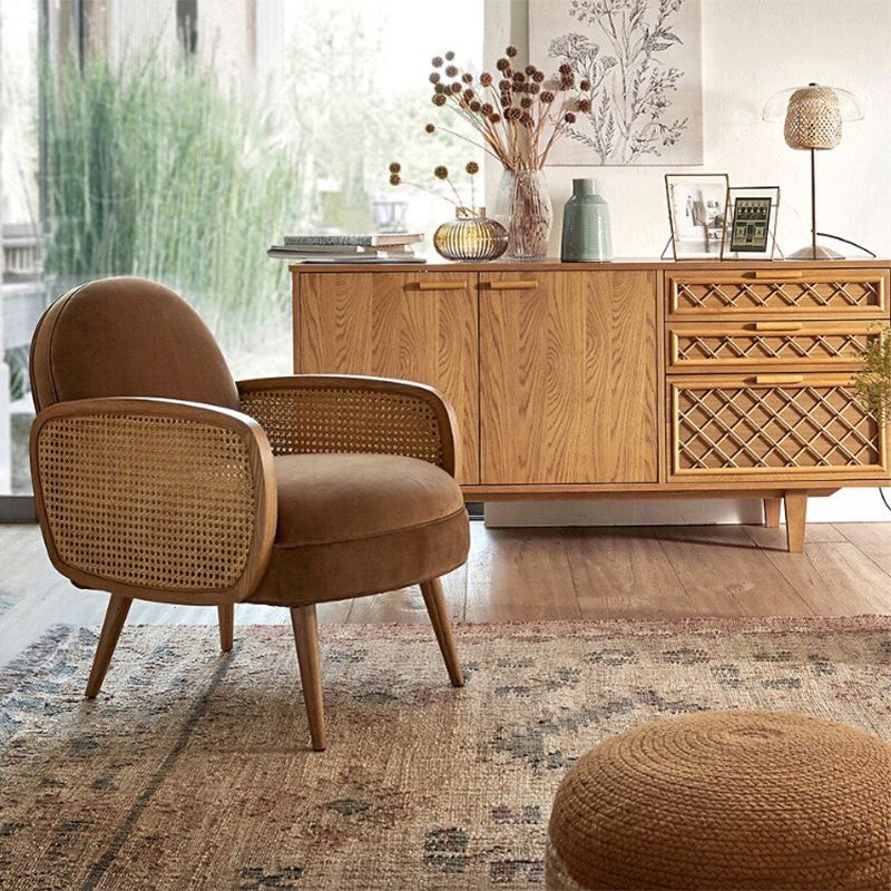 Modern Velvet Sofa 31"W Recessed Arm Tight Back Sofa with Living Room Clearhalo 'furn' 'furn_sofas' 'Furniture' 'furniture_sofas' 'kitchen' 'kitchen_sofas' 'Living Room Furniture' 'Sofa' 'sofas' 1200x1200_a8fba865-c7fc-42df-ab46-ca84d3bf7496