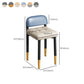 Modern Armless Backrest Cushion Chair with Metal Legs for Dining Room