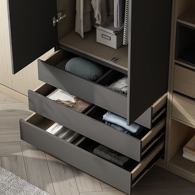 Gemanipuleerde houten garderobe armoire moderne schuifdeur garderobe