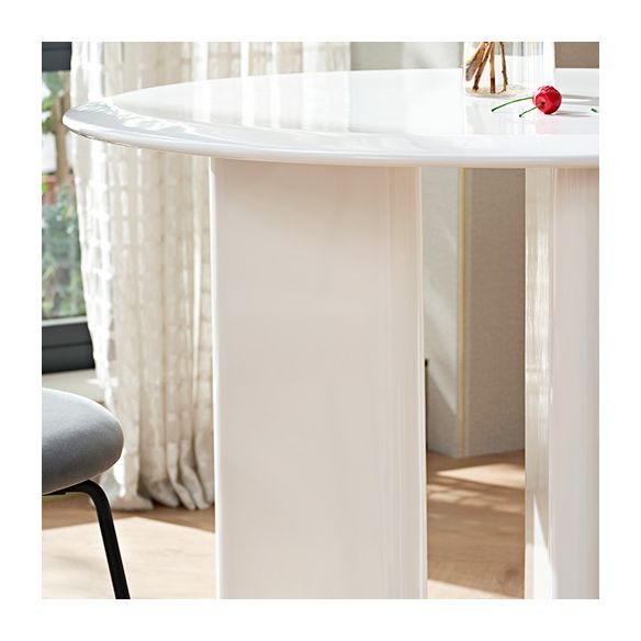 Minimalist White Kitchen Dining Table Solid Wood Round Shape Dining Table with 3 Legs Base Clearhalo ' dining_table' 'Dining Tables & Seating' 'Dining Tables' 'furn' 'furn_dining_table' 'Furniture' 'furniture_dining_table' 'Kitchen & Dining Furniture' 'kitchen&dining_furn' 'kitchen' 'kitchen_dining_table' 1200x1200_a8fd3df5-2139-447d-bbeb-31d4e19d4126