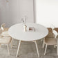 Table à manger moderne en pierre, 4 pieds en chêne, pour salle à manger