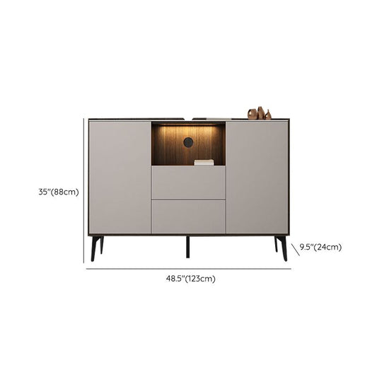 Stone Media Console TV Stand Modern TV Stand Console with 2 Drawers Clearhalo 'furn' 'furn_tv_stands_entertainment_centers' 'Furniture' 'Living Room Furniture' 'TV Stands & Entertainment Centers' 'TV Stands & Media Storage Furniture' 'tv_stands_entertainment_centers' 1200x1200_a8fe1f2d-a37f-461d-9af6-4b1ae085fabb