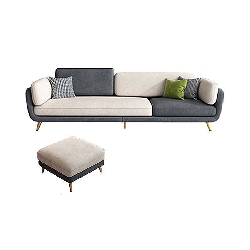 Skandinavische weiße Kissen -Oberarm -Sofa/Abschnitt mit abnehmbaren Kissen