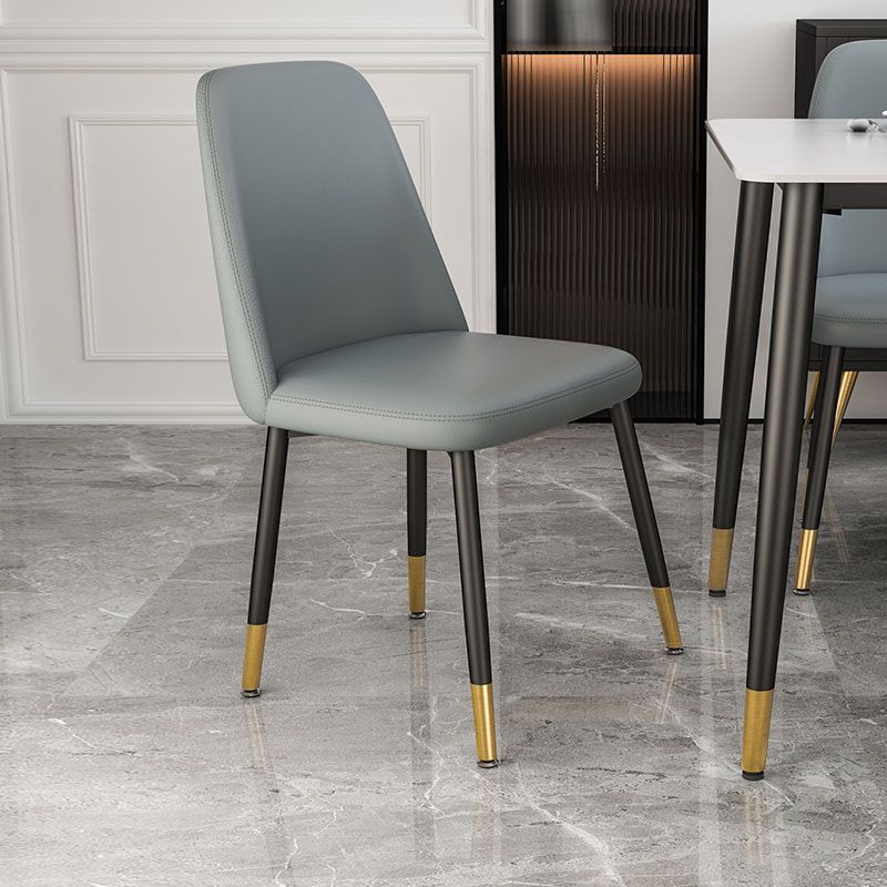 Scandinavian Style Upholstered Dining Chairs Solid Back Chair for Home Clearhalo 'Dining Chairs' 'Dining Tables & Seating' 'dining_chair' 'furn' 'furn_dining_chair' 'Furniture' 'furniture_dining_chair' 'Kitchen & Dining Furniture' 1200x1200_a900622b-6021-493a-a415-1a27f70d503c