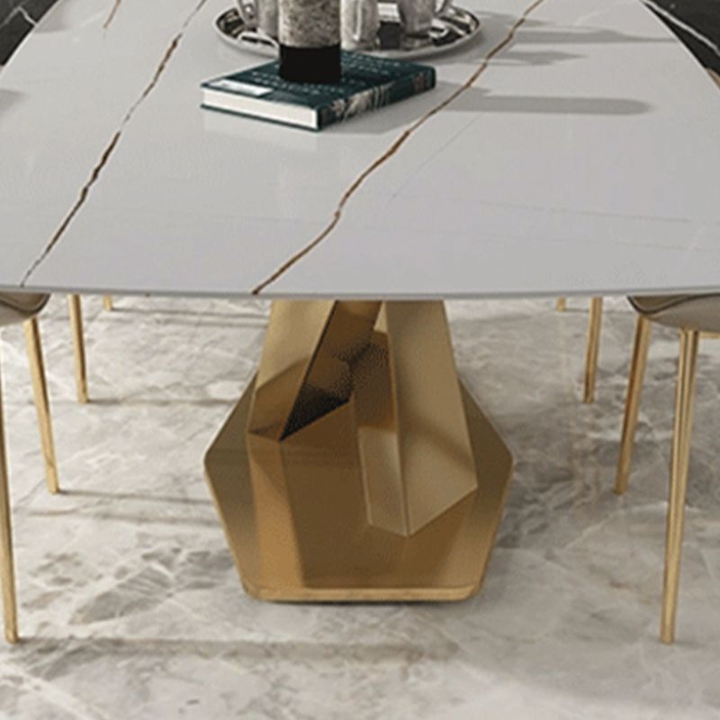 Traditional Luxury Rectangle Dining Table Stone Top Table for Dining Room Clearhalo 'Dining Tables & Seating' 'Dining Tables' 'dining_table' 'furn' 'furn_dining_table' 'Furniture' 'Kitchen & Dining Furniture' 1200x1200_a902ba68-379b-4f3f-a892-76a0a5d2acd1