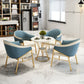 Contemporary Round Dining Table Set 1/2/5 Pcs Stone Top Dinette Set for Home Clearhalo 'Dining Room Sets' 'Dining Tables & Seating' 'dining_room_set' 'furn' 'furn_dining_room_set' 'Furniture' 'Kitchen & Dining Furniture' 1200x1200_a9031c5e-4592-4076-a08f-f98c52155650