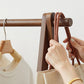 Modern Coat Rack Free Standing Wooden Coat Rack with Double Storage Shelving