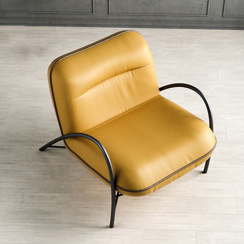 Contemporary Accent Armchair Modern Upholstered Accent Chair in Yellow Clearhalo 'Accent Chairs' 'accent_chairs' 'Chairs & Seating' 'furn' 'furn_accent_chairs' 'Furniture' 'Living Room Furniture' 1200x1200_a903b078-47fc-482e-8717-e1375a6a79e1